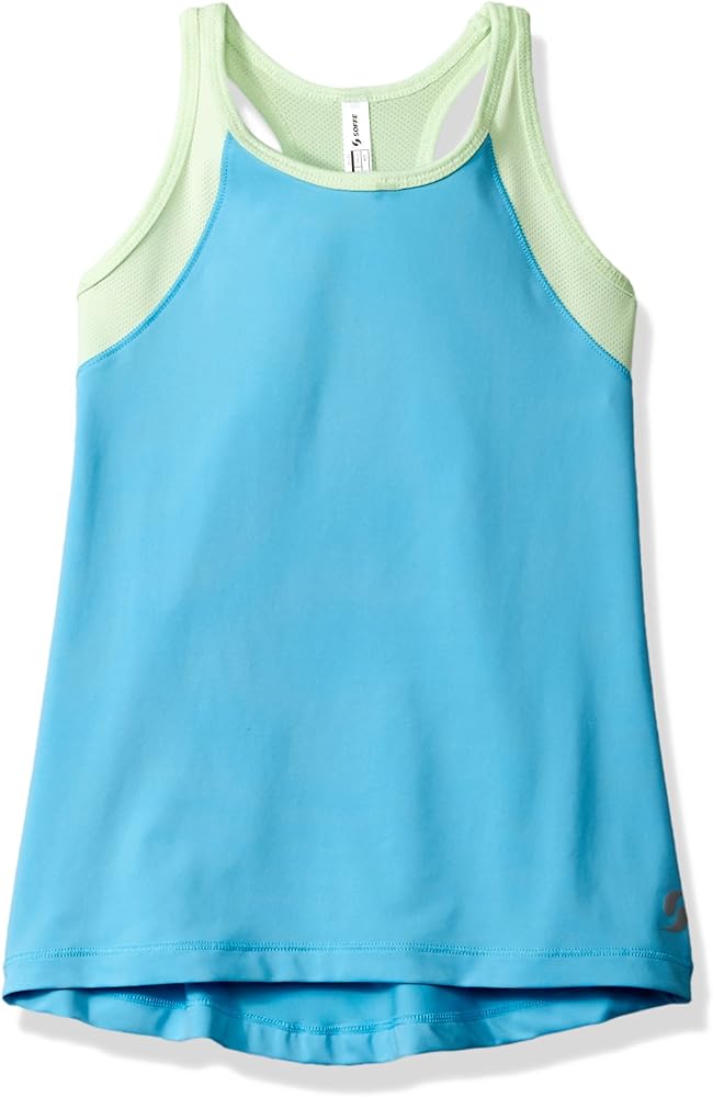 Soffe Girls' High Neck Track Tank