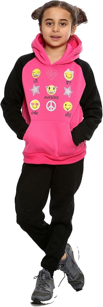 Kids Girls Awesome Cute Silly BFF LOL Tracksuit Hoodie Trouser Sweatshirt Set