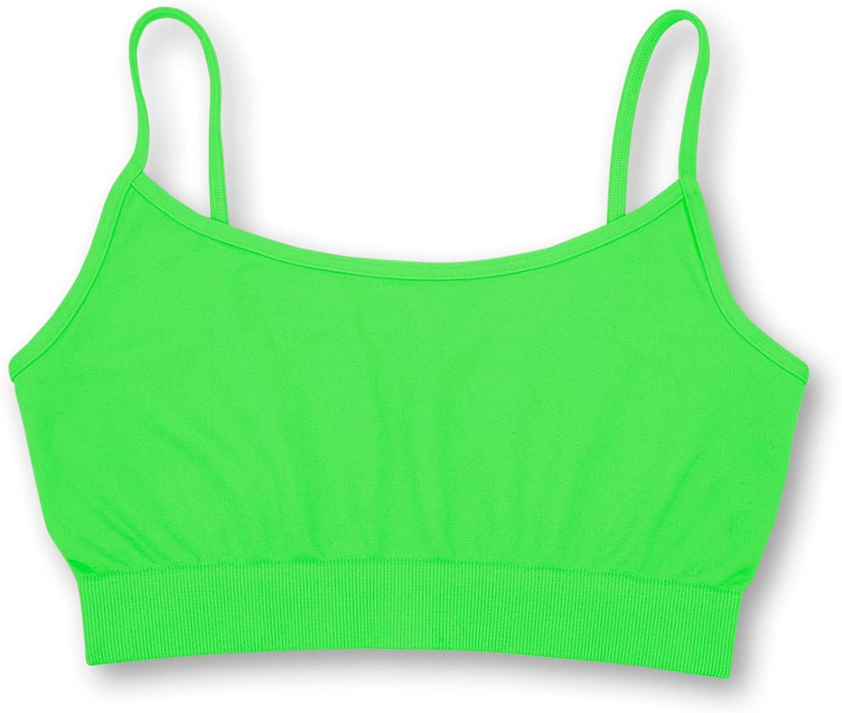 Kurve Girl’s Training Sports Bra – Seamless Bralette Kids Crop Cami Tank Top