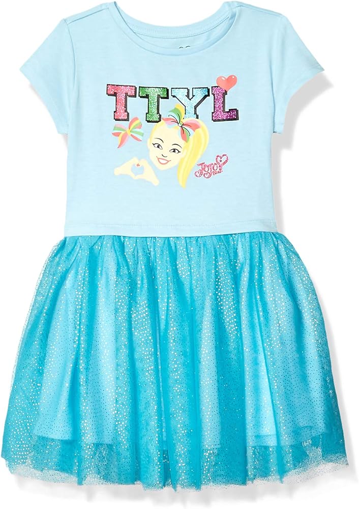 JoJo Siwa Girls' TTYL Emoji Tutu Dress with Tulle Skirt