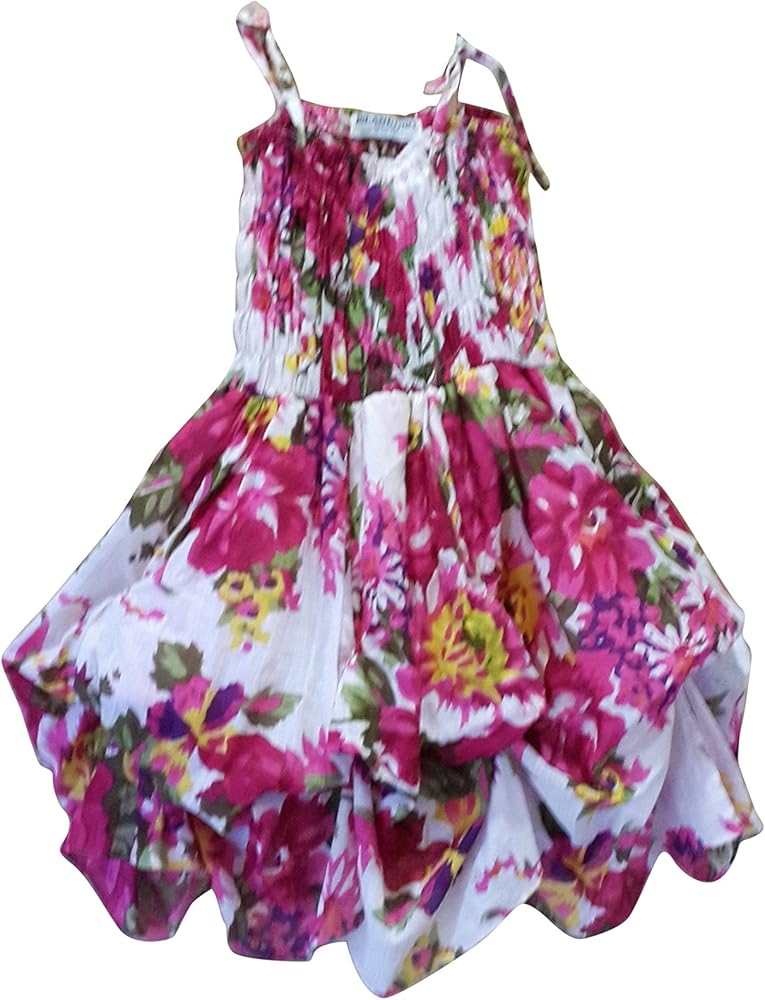 Girls Floral Island Aloha Print Dress