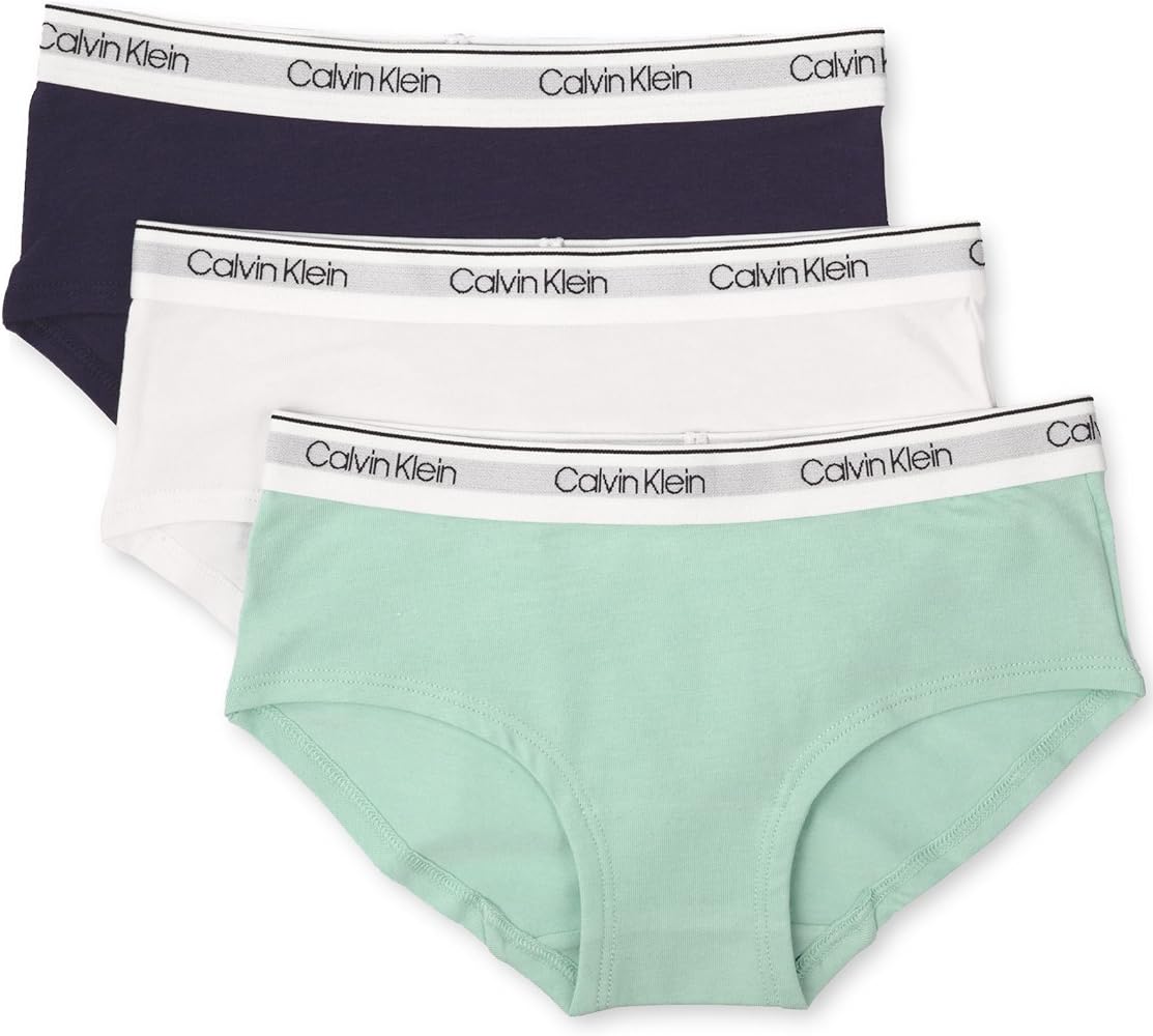 Calvin Klein Girls' Little Modern Cotton Hipster Underwear, Multipack