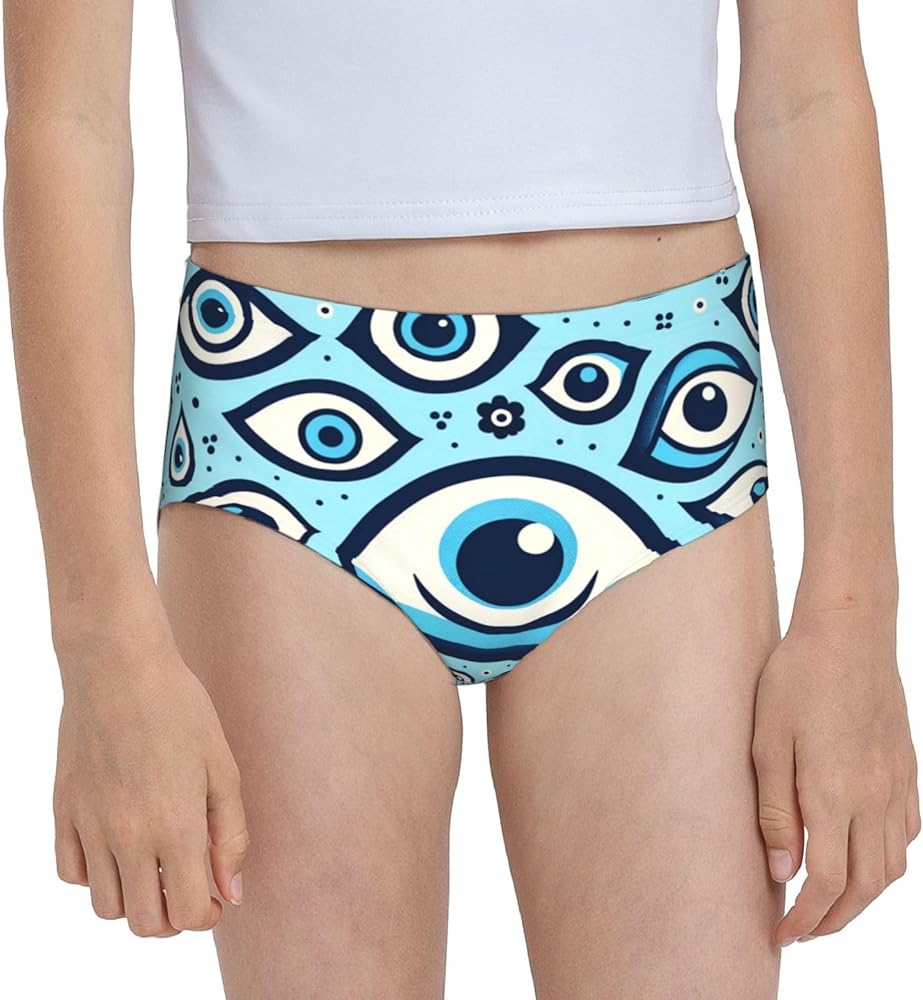 Augenstern Cotton Underwear Greece-Bead-Blue-Eye Girls'Briefs Soft Underpants