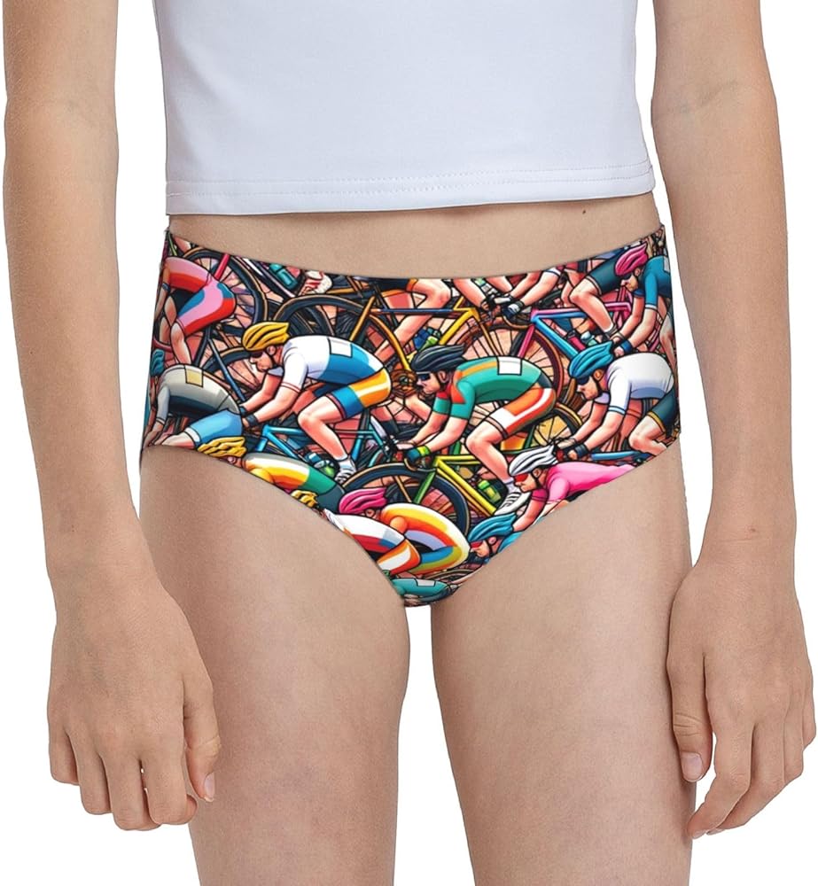 Augenstern Cotton Underwear Cyclist-France-Bike Girls'Briefs Soft Underpants