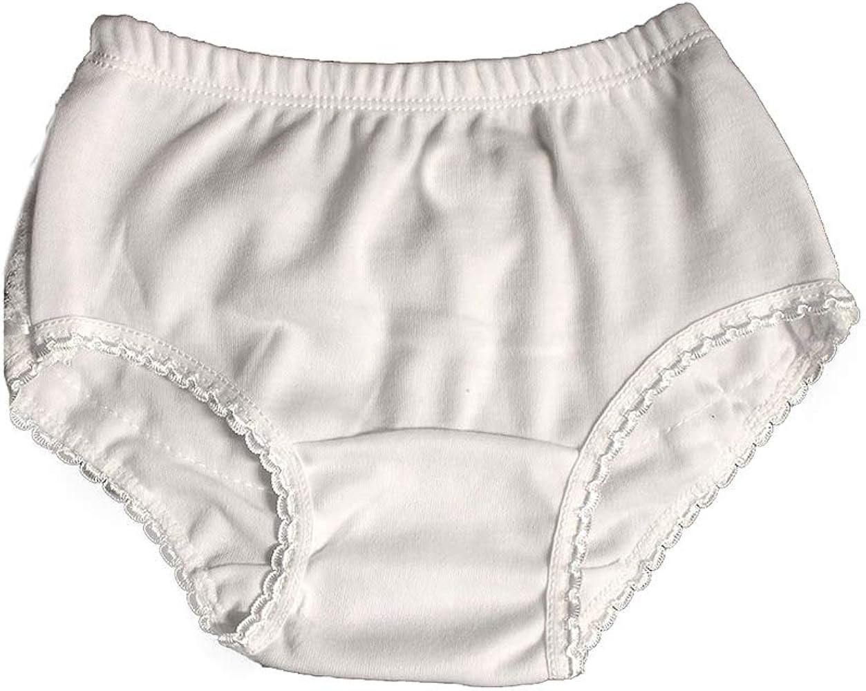 Tip Top Kids U4508 Girls White Cotton Ruffle Underwear