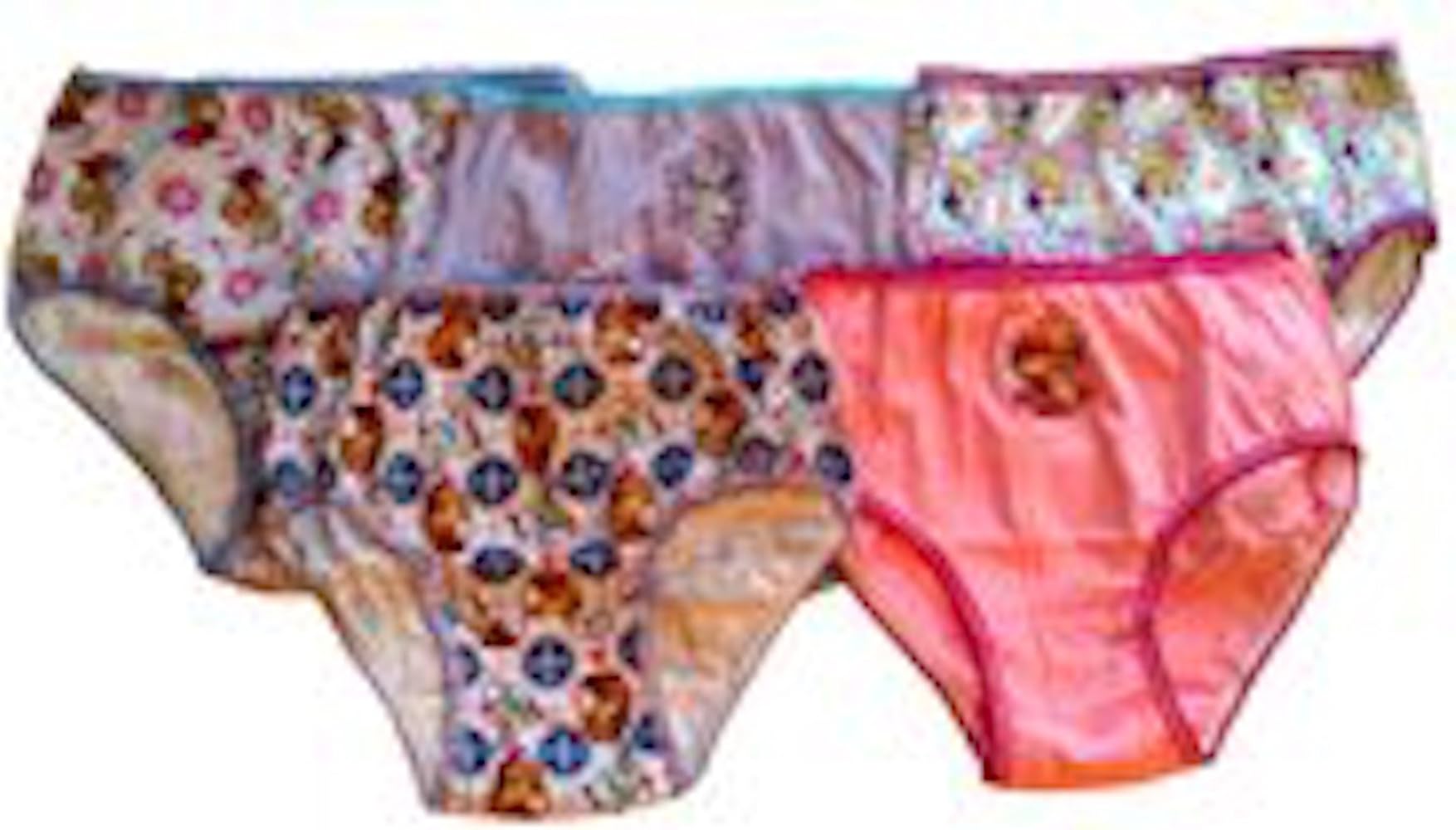 Disney Frozen Girls Panties 5 Pairs Multicolor