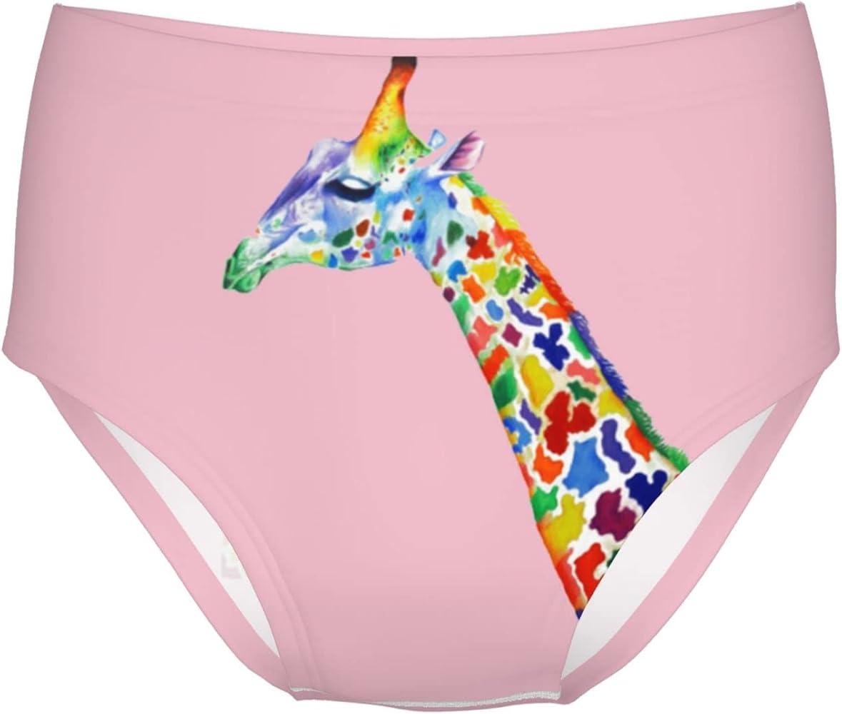 Funny Giraffe With Sunglasses Girl'S Briefs Triangle Underpants Teenager Panties Child Knickers Toddler Underwear