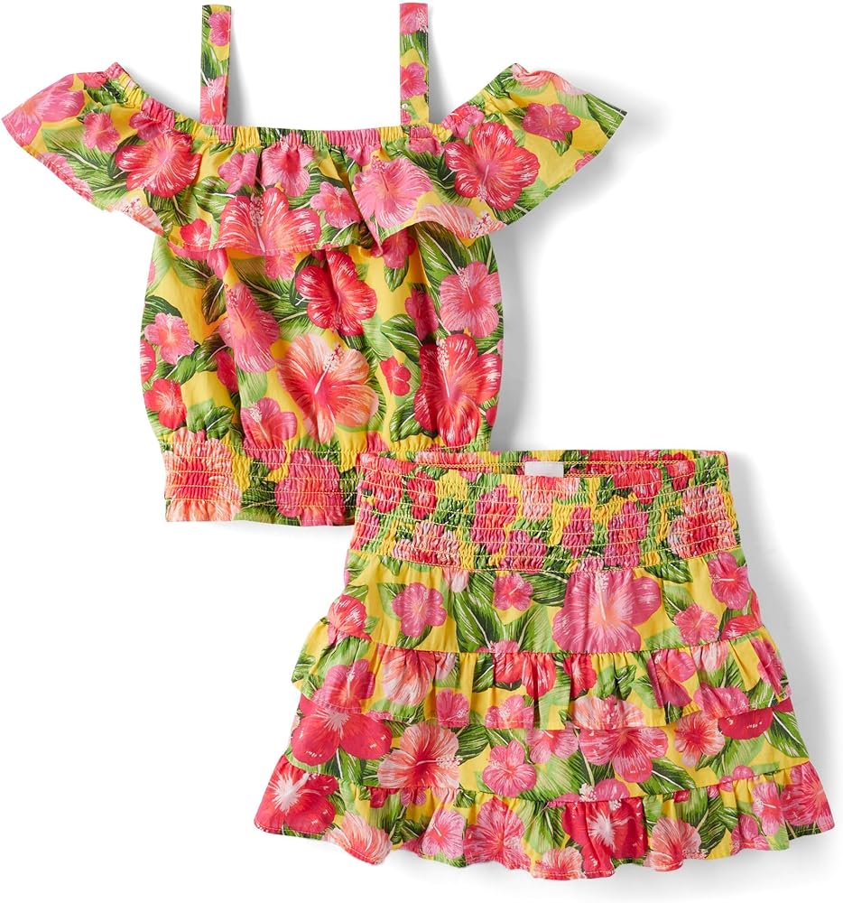 Gymboree girls And Toddler Sleeveless Tank Top and Ruffle Skirt 2-piece Set