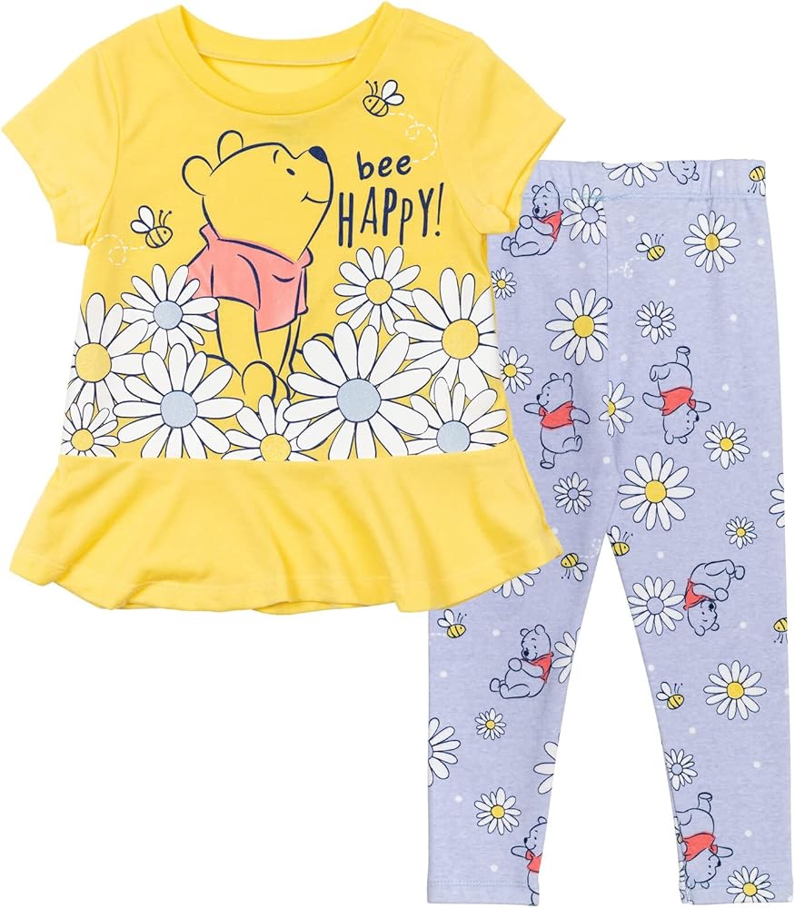 Disney Vampirina Raya and the Last Dragon Lion King Winnie the Pooh Girls T-Shirt & Leggings Outfit Set Infant to Big Kid