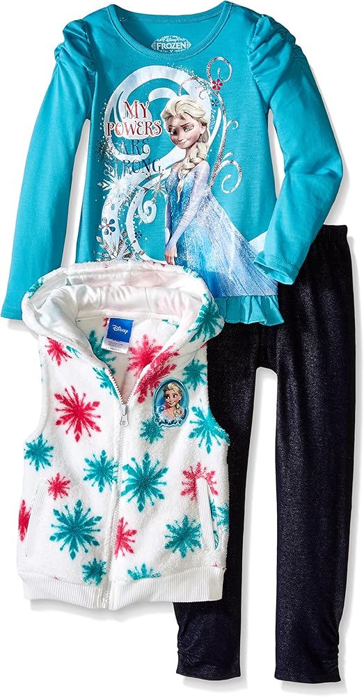 Disney Girls' 3 Piece My Powers Are Strong Elsa Pullover Set