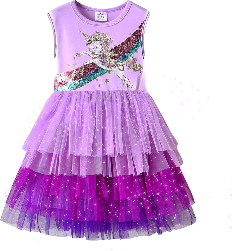 VIKITA Big Girls Dresses for Summer Short Sleeve Girls Clothes Party Tutu Dresses for 9-10 Years Kids, SH4019 10T