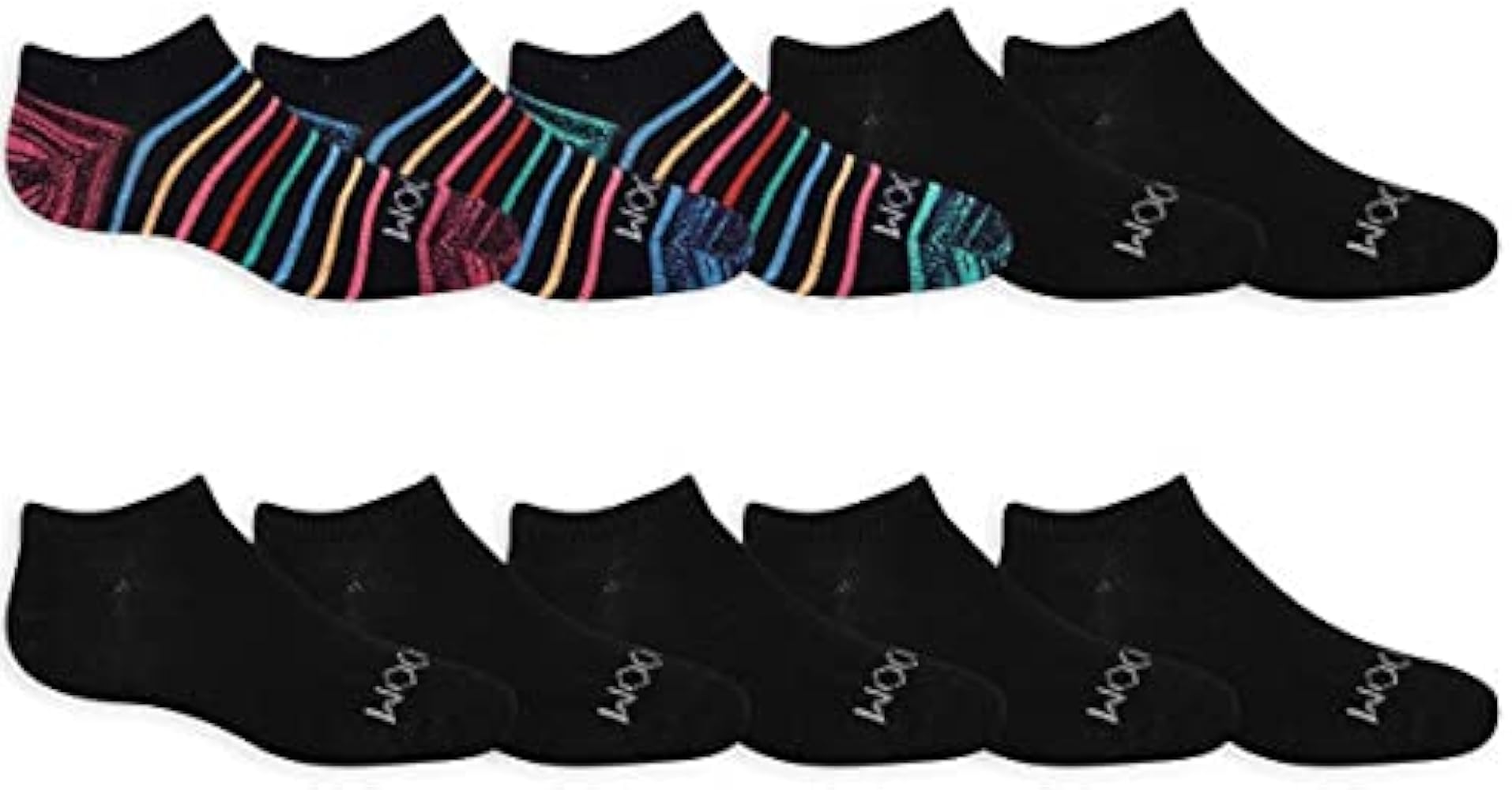 Fruit of the Loom Girls' 10-Pair Everyday Soft No Show Socks