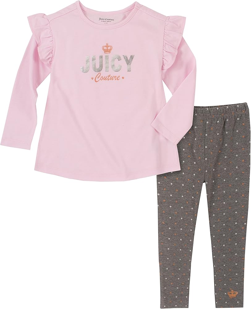 Juicy Couture girls 2 Pieces Leggings Set