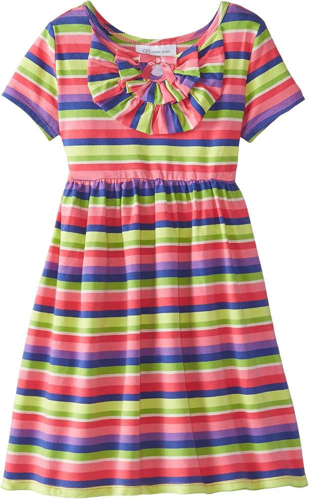 Bonnie Jean Little Girls' Multi Stripe Knit Dress