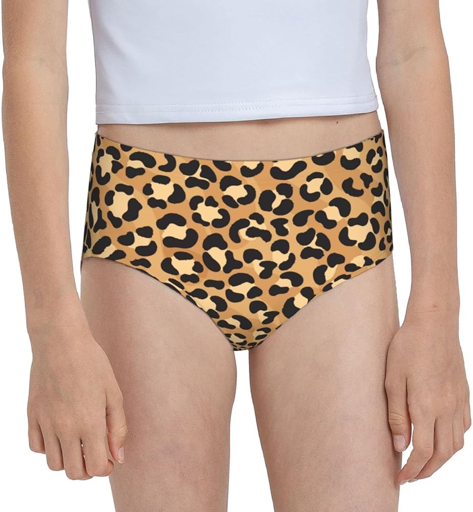 Augenstern Cotton Underwear Leopard-Print-Cheetah-Skin Girls'Briefs Soft Underpants