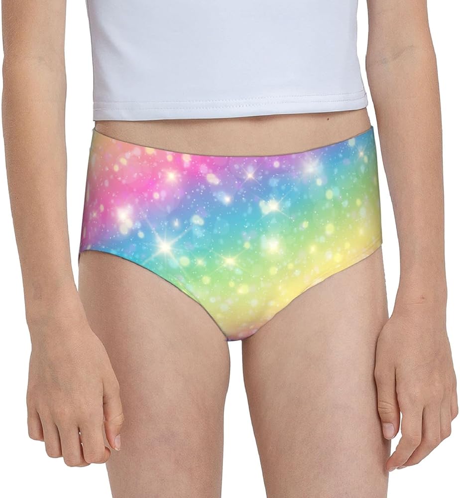 Augenstern Cotton Underwear Galaxy-Fantasy-Pastel-Rainbow Girls'Briefs Soft Underpants