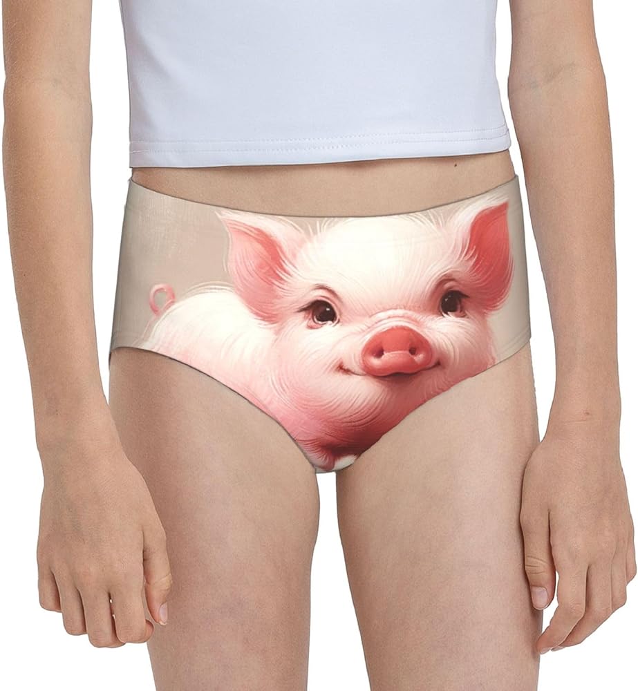 Augenstern Cotton Underwear Cute-Little-Piggy Girls'Briefs Soft Underpants