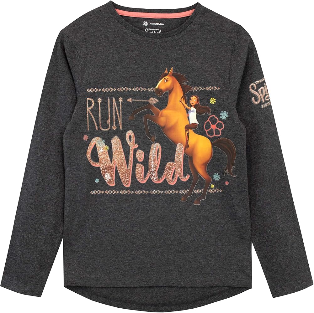 DreamWorks Girls Spirit Riding Free Long Sleeve Top