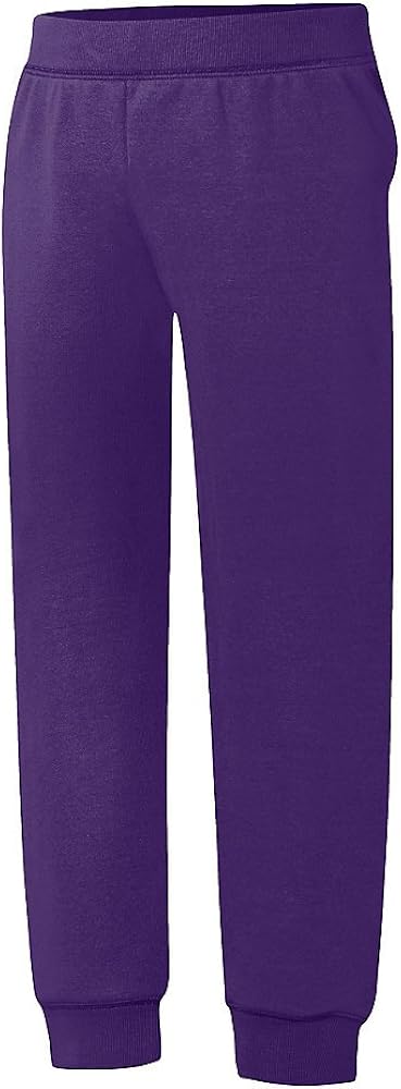 Hanes Big Girls' Comfortsoft Ecosmart Fleece Jogger Pants_Purple Thora_XS