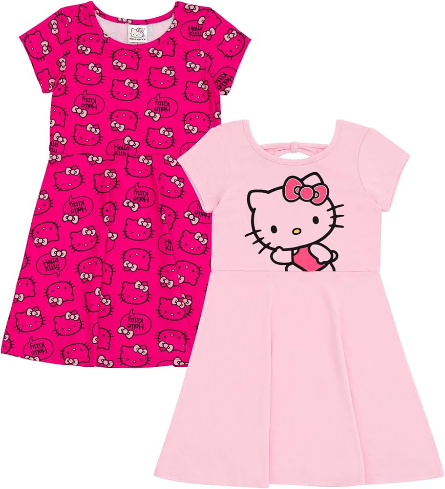 Hello Kitty Girls 2 Pack Skater Dresses Little Kid to Big