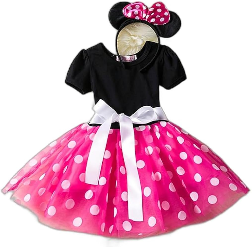 Kids Girls' Dress Cartoon Solid Colored Short Sleeve Drawstring Cute Polyester Above