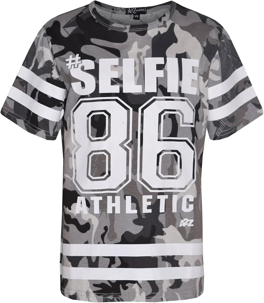 Girls Top Kids Designer's #Selfie 86 Athletic T Shirt Top & Legging Set 7-13 Yr