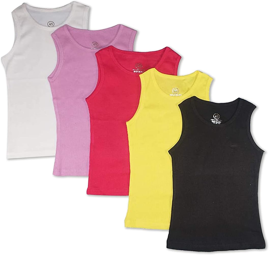 Studio 3 Little/Big Girls 5 Pack Rib Knit Tank Tops