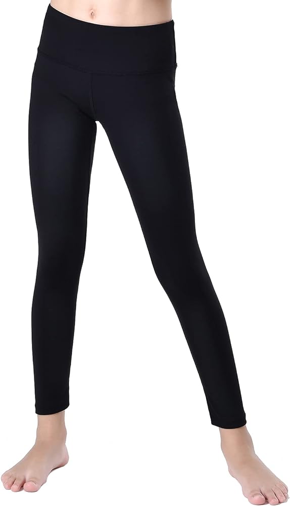 Girls Athletic Active Leggings Youth Kids Yoga Pants Sports Running Dance Tights with Pocket