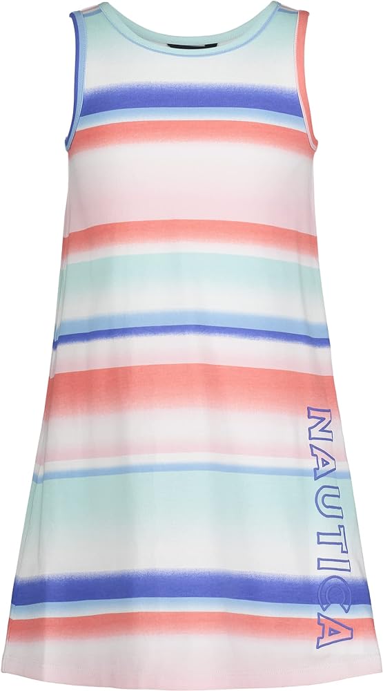 Nautica Girls' Sleeveless Printed Tank Dress