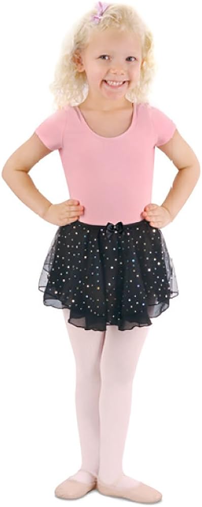 Danshuz Girl's Double Layer Hologram Skirt T/S BLACK