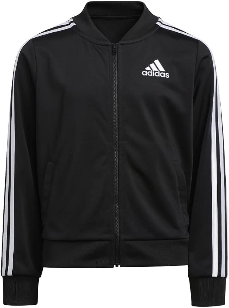 adidas Girls' Zip-up Tricot Track Jacket Warm-up Bomber