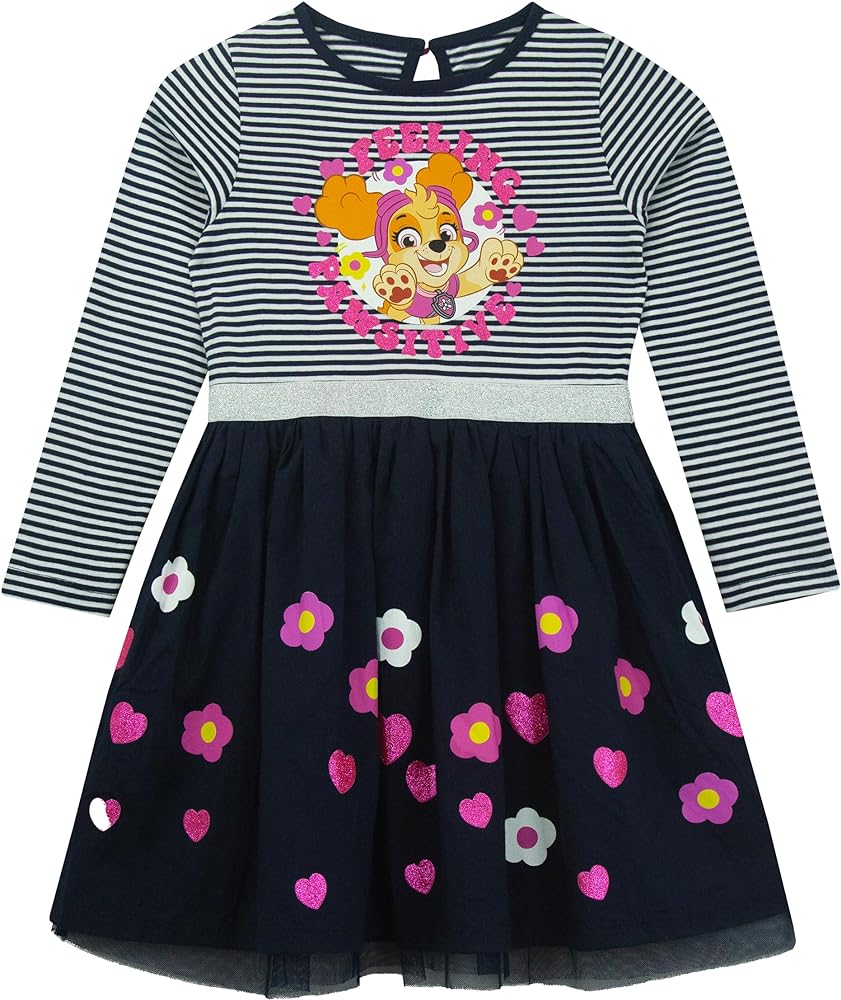 Paw Patrol Skye Dress Girls | Skye Girls Long Sleeve Dresses | Girls Party Dress | Official Merchandise