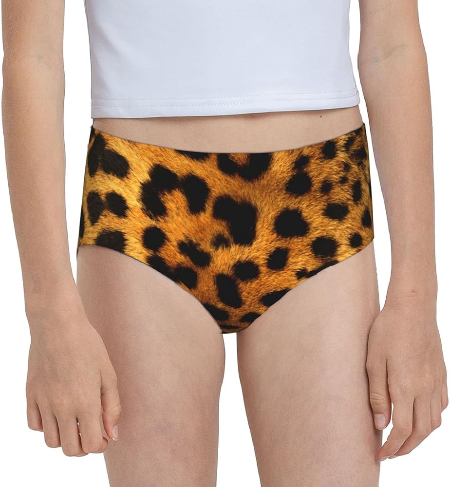 Augenstern Cotton Underwear Animal Leopard Skin Cheetah Girls'Briefs Soft Underpants