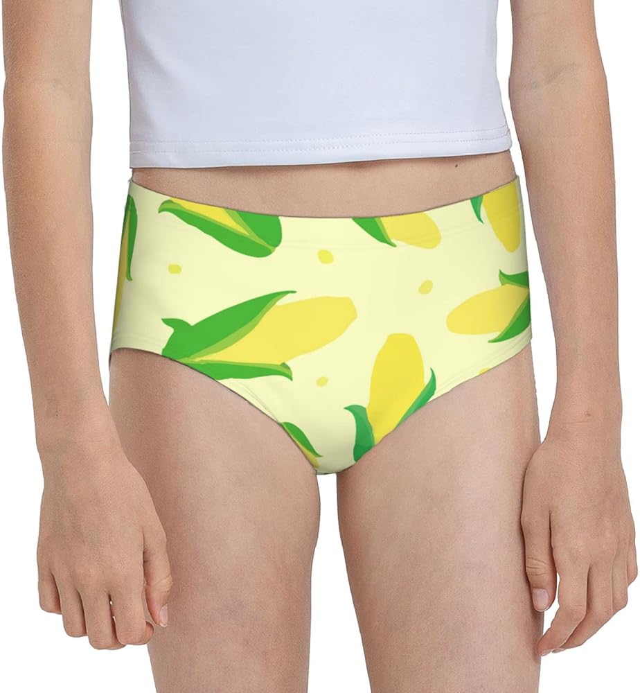 Augenstern Cotton Underwear Green Delicious Corn Girls'Briefs Soft Underpants