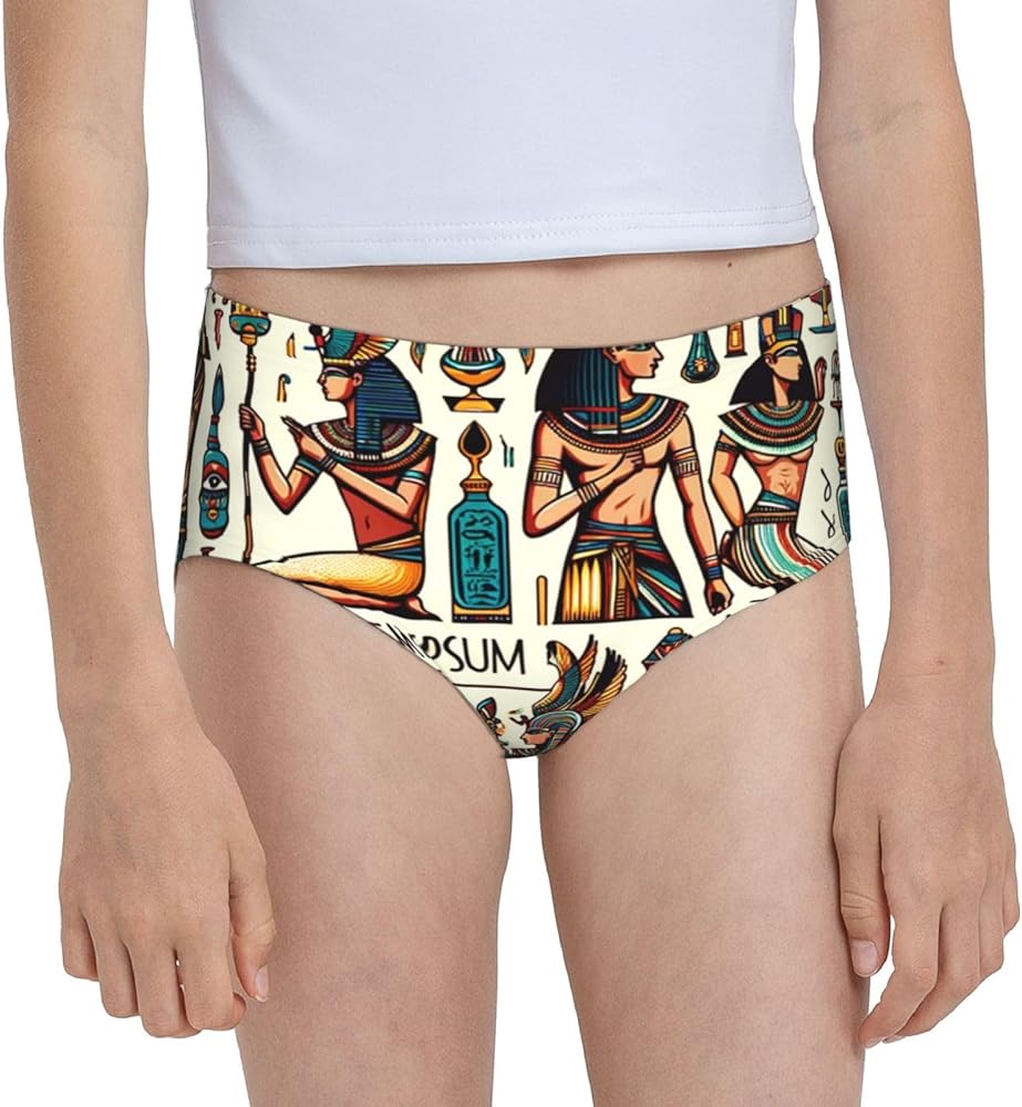 Augenstern Cotton Underwear Colorful-Egyptian-Gods Girls'Briefs Soft Underpants