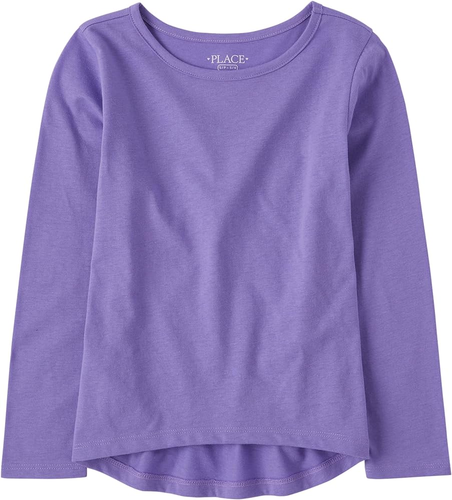 The Children's Place Girls' Single Long Sleeve Basic Layering T-Shirt