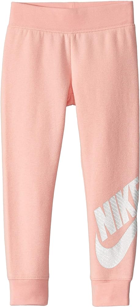 Nike Kids Girl's Sportswear Futura Fleece Jogger (Little Kids) Bleached Coral 4 Little Kids