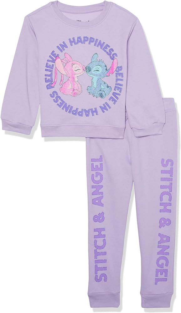 Disney Stitch & Angel Front & Back Sweatshirt & Jogger Set