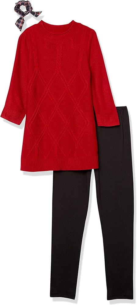 Beautees Girls' Cable Knit Sweater and Legging Set