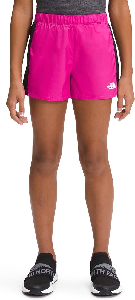 THE NORTH FACE Girl's Never Stop Run Shorts (Little Kids/Big Kids) Linaria Pink M (10-12 Big Kid)