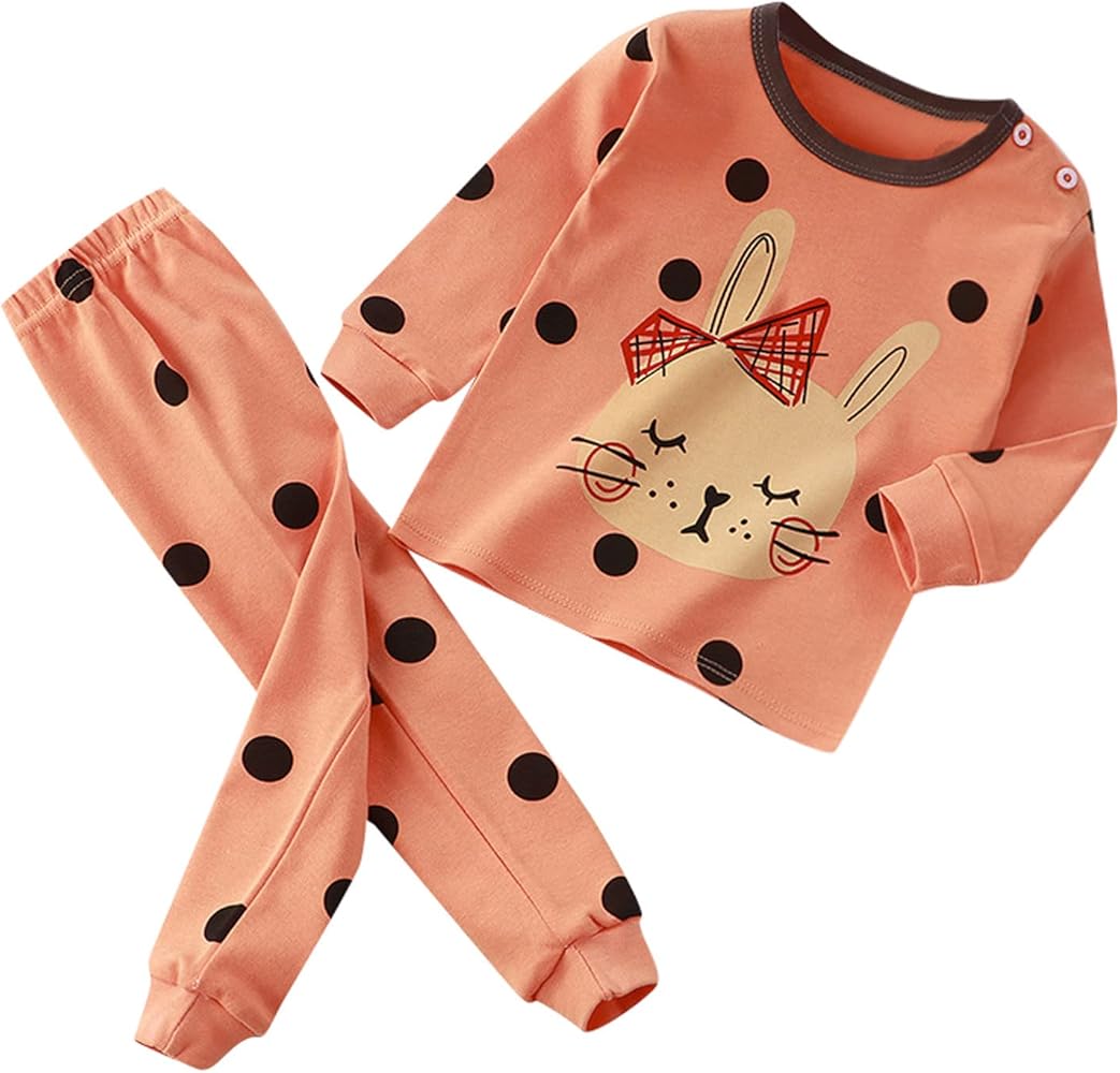 Little Girls' Clothing Sets Cute Bunny Long Sleeve Outfits 2 PCS Kids Top Leggings Pants Sets Fall Clothes