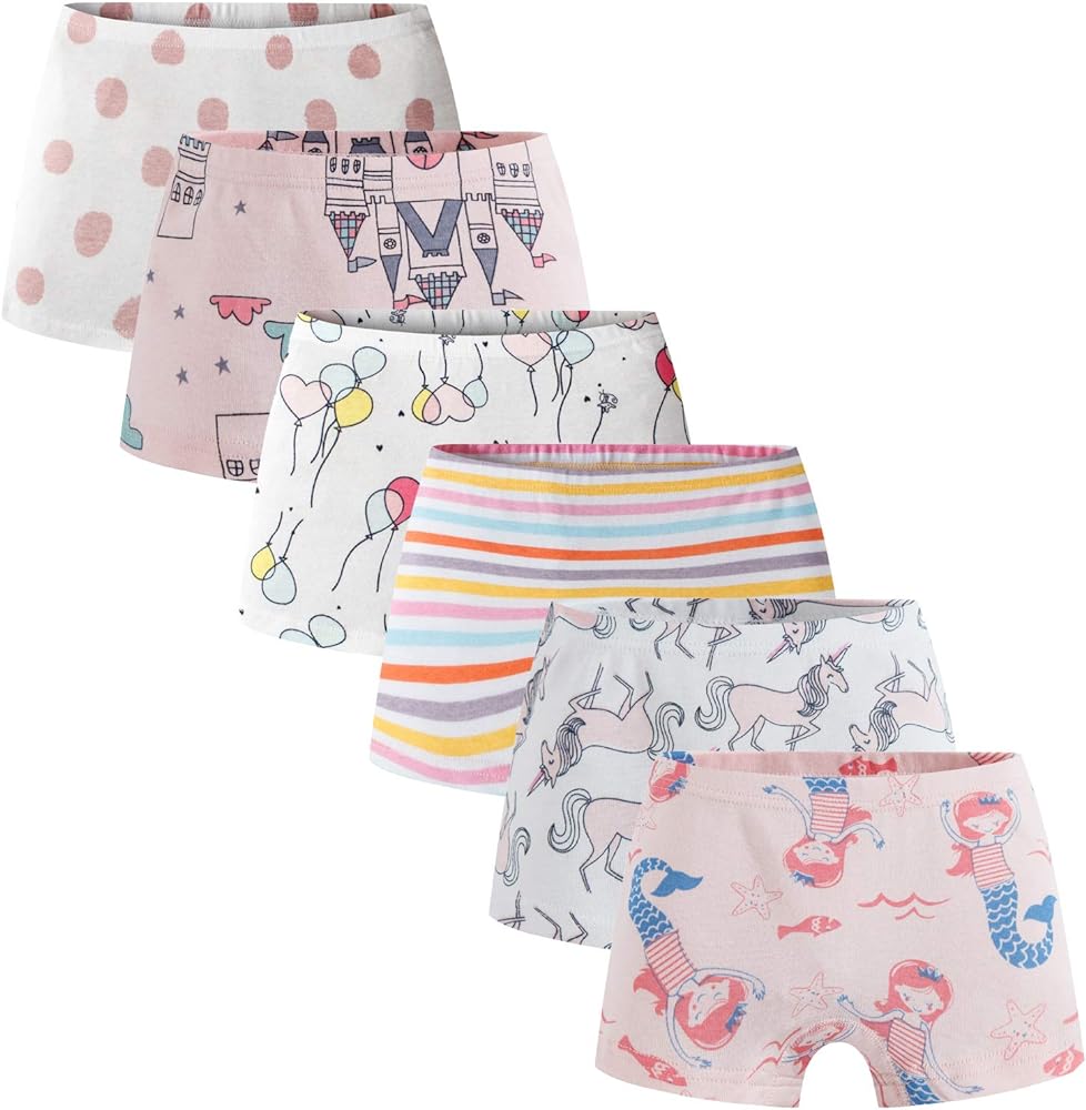 Boboking Soft Cotton Girls' Panties Boyshort Little Girls' Underwear Toddler Undies