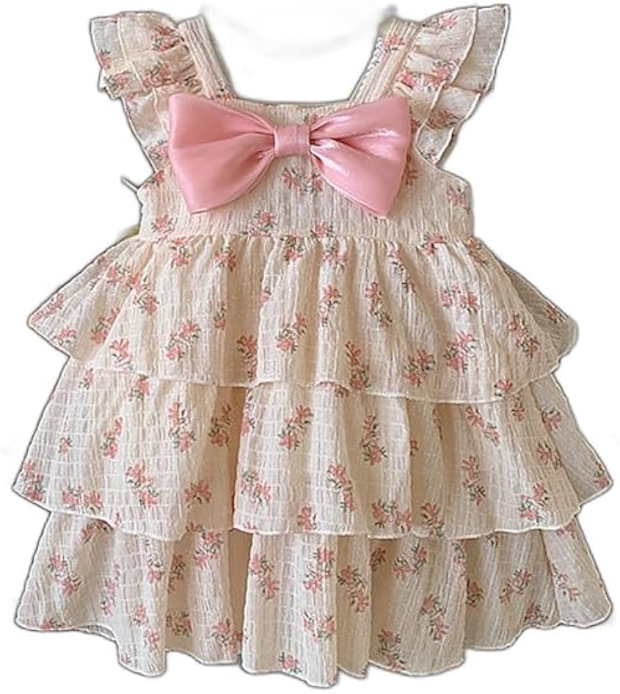 Toddler Girls' Dress Floral Dress Floral Sleeveless Outdoor Ruffle Vacation Fashion