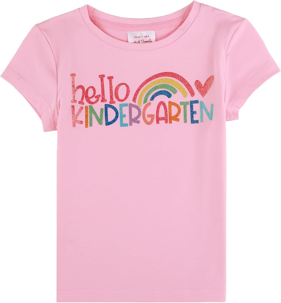 First Day of Kindergarten Shirt First Day of School Gifts for Kids Kindergarten Shirts for Girls T-Shirt Top