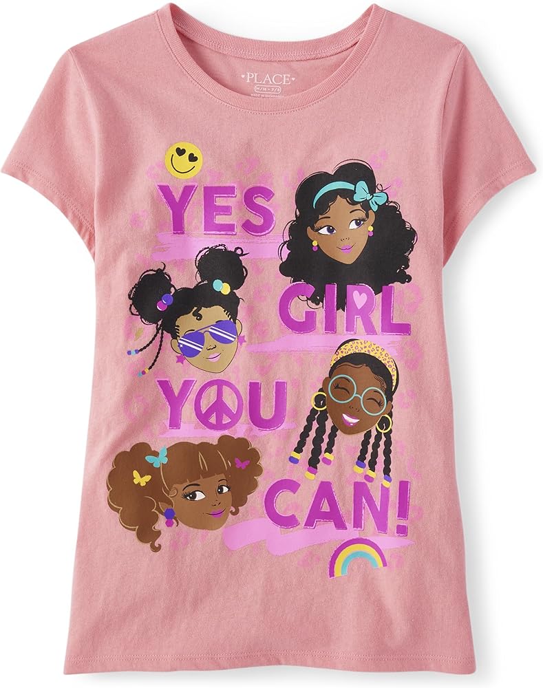 The Children's Place girls Do Anything Graphic Short Sleeve Tee