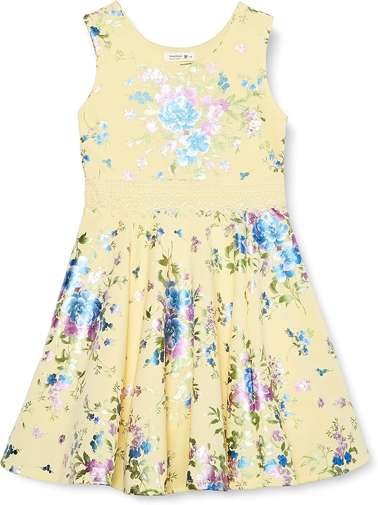 Beautees Girls' Sleeveless Fit and Flare Party Dress