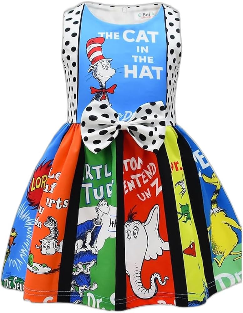 Kids Little Girls' Dress Cartoon A Line Dress Performance Party Blue Sleeveless