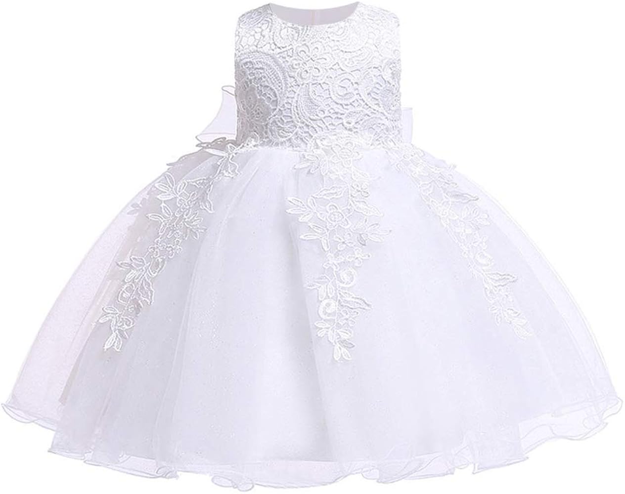 Quenny Autumn and Winter Children's Princess Dress,Girls' Embroidered Sleeveless lace Tutu Skirt,Flower Girl mesh Dresses.