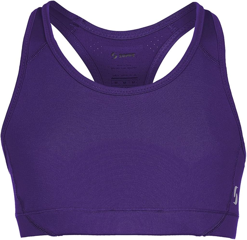 MJ Soffe Big Girls Sports Bra, Purple , Medium