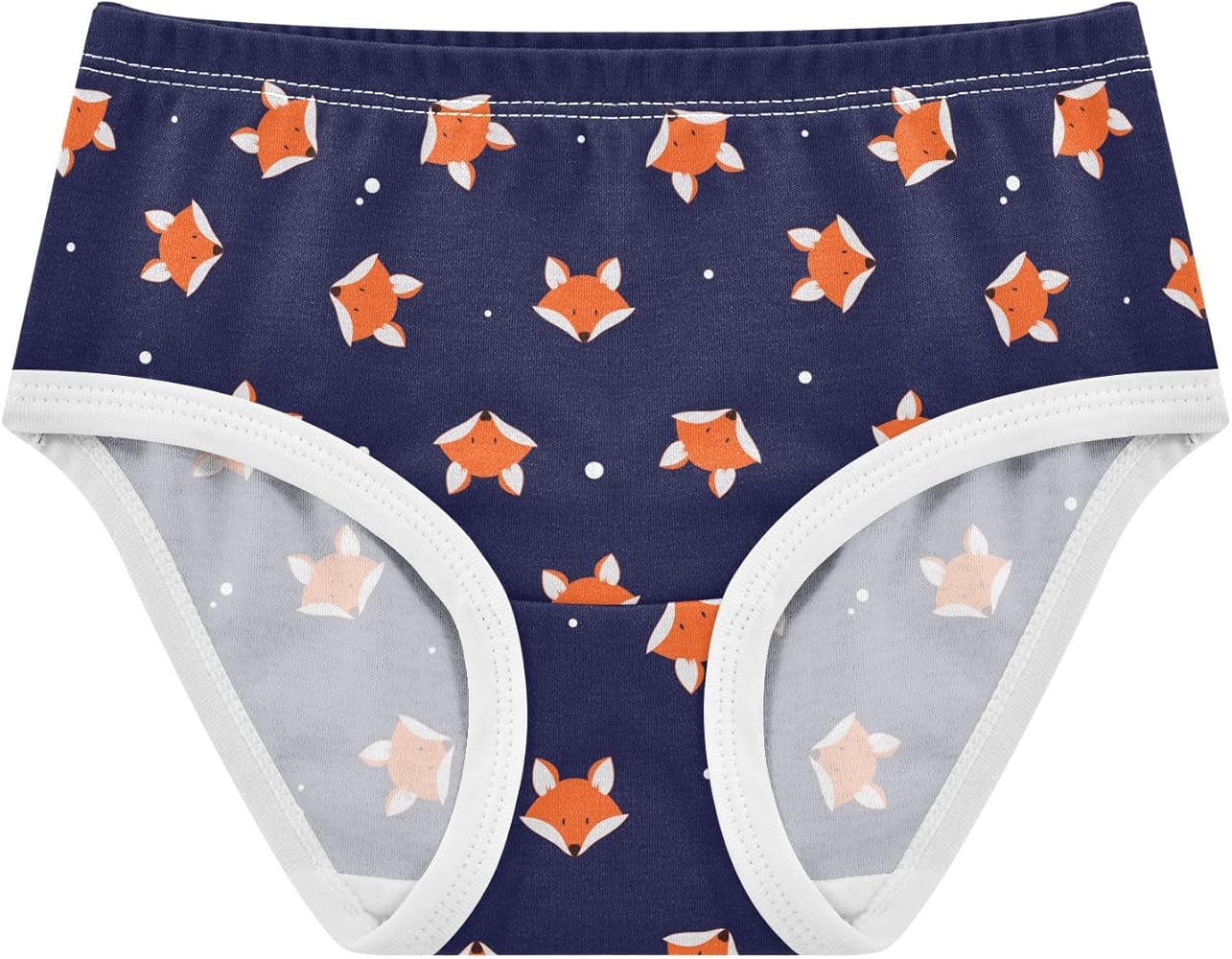 Little Girls' Soft Cotton Underwear Kids Breathable Comfort Cute Fox Panties Briefs Toddler Undies